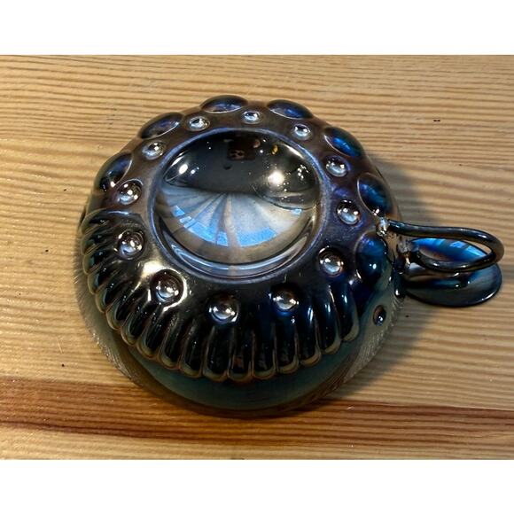Vintage Silver Tone Tastevin Wine Taster Cup Sommelier Grapes Handle - Picture 2 of 5